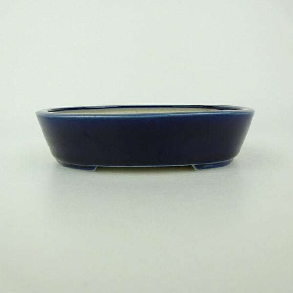 中古盆栽鉢 青香 小型 長辺 約 14.5cm 楕円鉢 釉薬  中古鉢 d1198418299