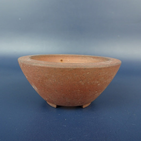 中古 盆栽鉢 青風 小鉢 長辺 約7cm 丸鉢 泥鉢  中古鉢 s1198411387