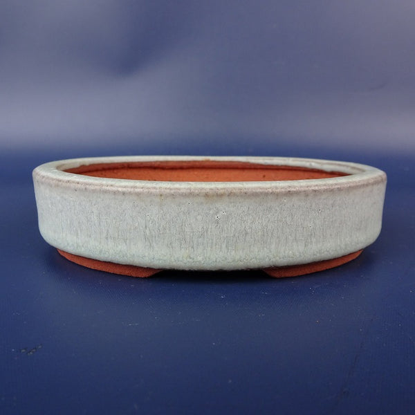 中古盆栽鉢 燿山 小型 長辺 約10.6cm 楕円鉢 釉薬  中古鉢 j1198412243