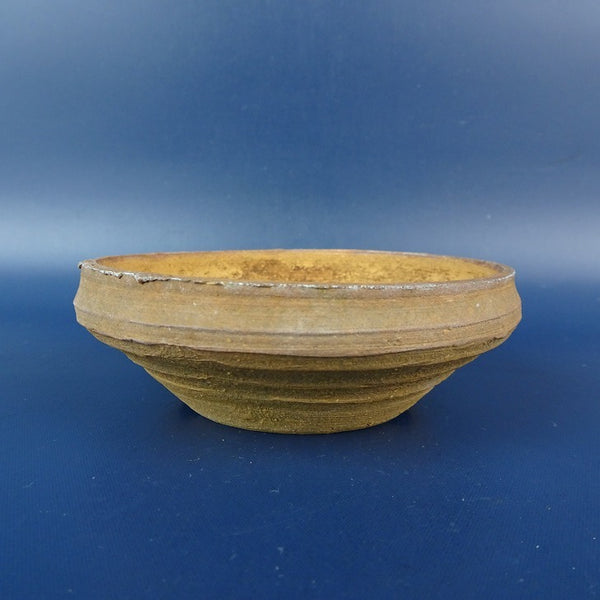 中古 盆栽鉢 青風 小鉢 長辺 約9.5cm 丸鉢 泥鉢 中古鉢 v1198440176