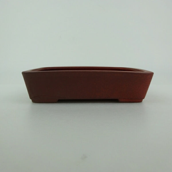 中古盆栽鉢 青香 小型 長辺 約 11.7cm 長方鉢 泥物  中古鉢 j1198416967