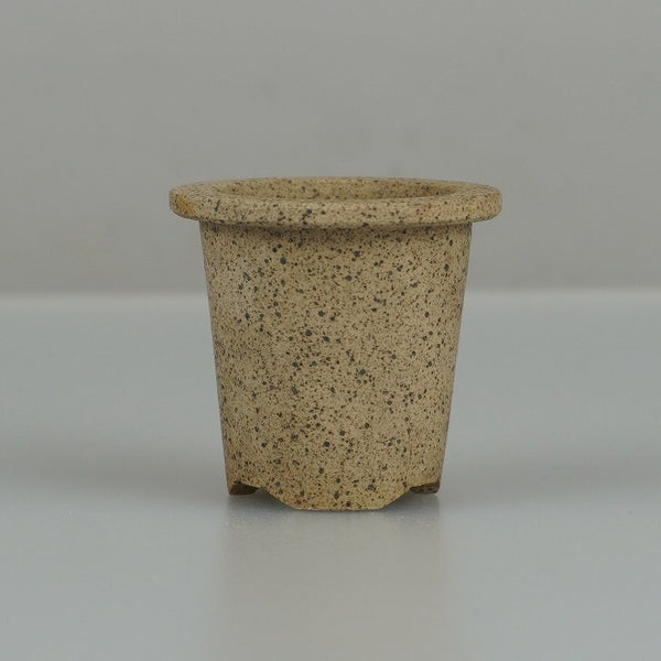 中古 盆栽鉢 青風 豆鉢 長辺 約 4cm 丸鉢 外縁 泥物 ミニ鉢 観賞用  中古鉢 g1198424000