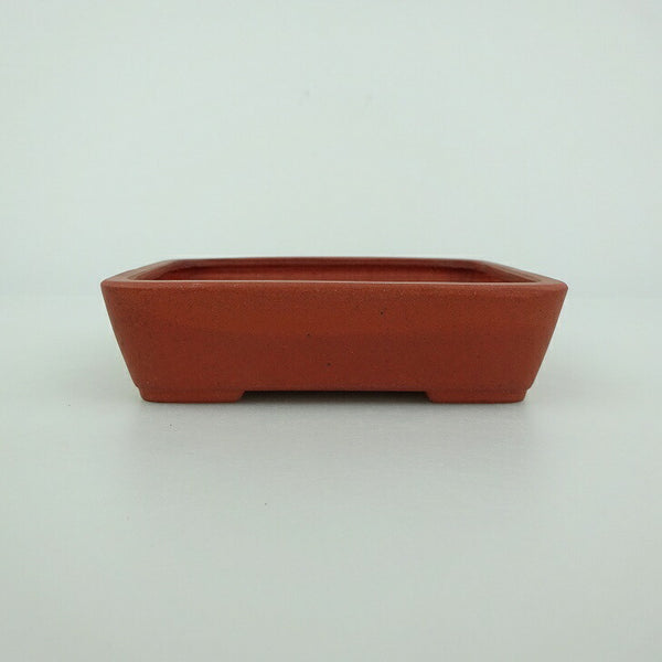 中古盆栽鉢 青香 小鉢 長辺 約9cm 長方鉢 泥物  中古鉢 t1198409873
