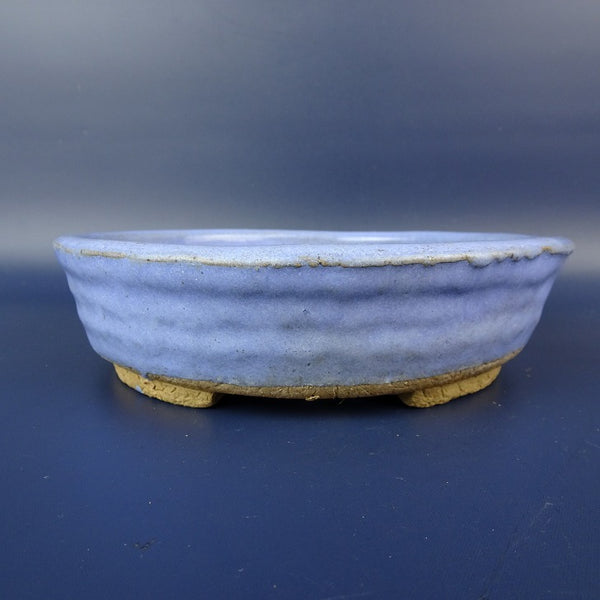 中古盆栽鉢 常滑 竜岳 小型 長辺 約16.5cm 丸鉢 釉薬  中古鉢 t1198412861