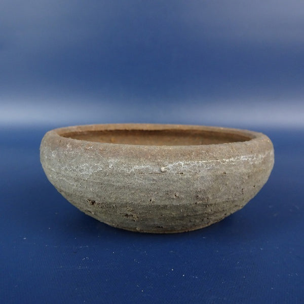 中古盆栽鉢 伝 小鉢 長辺 約 7.8cm 丸鉢 泥物  中古鉢 n1198410578