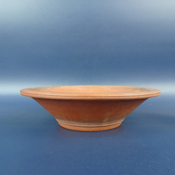 中古盆栽鉢 常滑 一陶園 小型 長辺 約 13cm 丸鉢 下帯 泥物  中古鉢 g1198415248