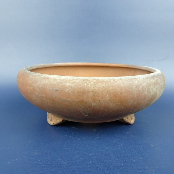 中古盆栽鉢 光泉 小型 長辺 約12.2cm 丸鉢 泥物  中古鉢 g1198418135