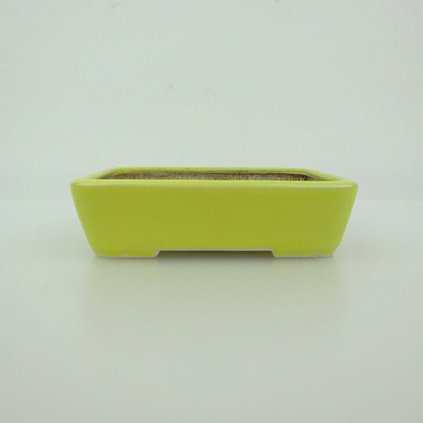 中古盆栽鉢 青香 小鉢 長辺 約9.2cm 長方鉢 釉薬  中古鉢 q1198417765