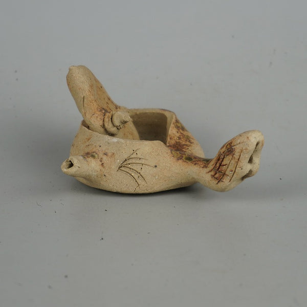 中古盆栽鉢 信楽 落款なし 小型 長辺 約11cm 急須型鉢 信楽焼  中古鉢 c1198404549