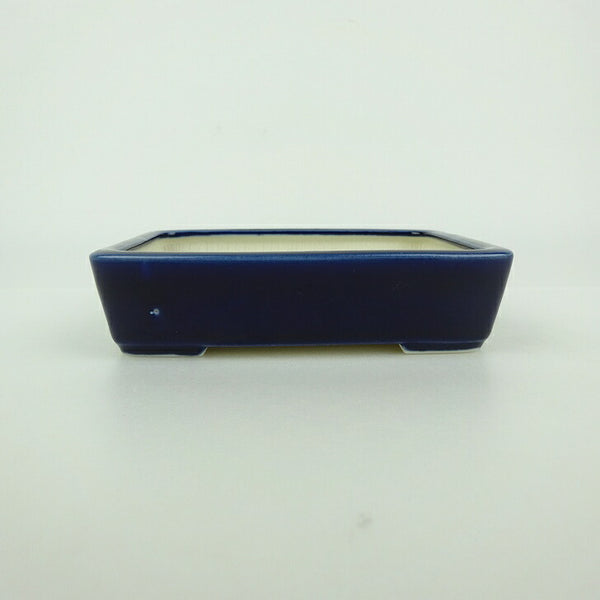 中古盆栽鉢 青香 小型 長辺 約 12cm 長方鉢 釉薬  中古鉢 r1198406374