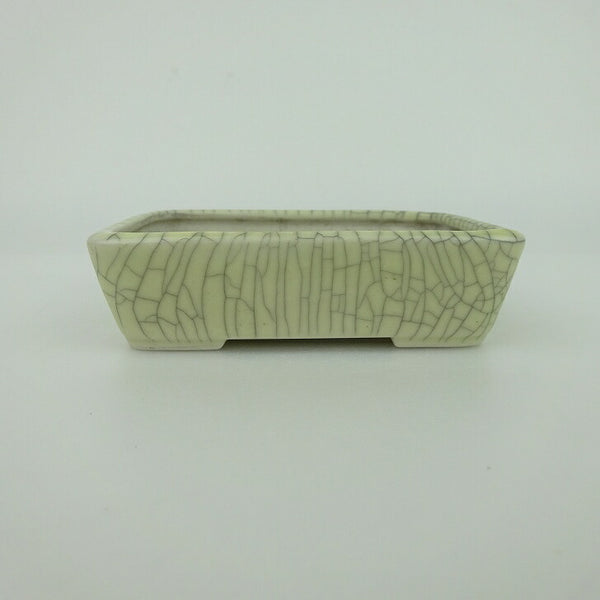 中古盆栽鉢 青香 小鉢 長辺 約9.3cm 長方鉢 釉薬  中古鉢 f1198415705
