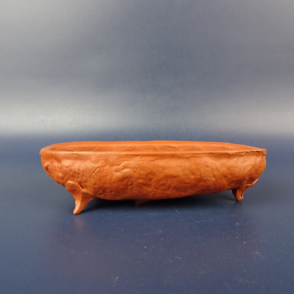 中古盆栽鉢 福専 小型 長辺 約 10cm 楕円鉢 泥鉢  中古鉢 h1198424729