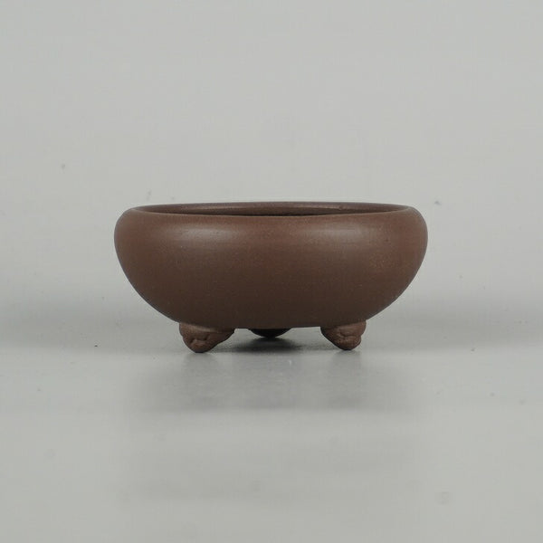 中古盆栽鉢 福専 小鉢 長辺 約 7.3cm 丸鉢 泥物  中古鉢 v1198443652