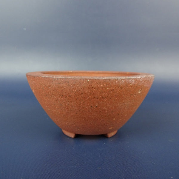 中古 盆栽鉢 青風 小鉢 長辺 約7cm 丸鉢 泥鉢  中古鉢 1198410402