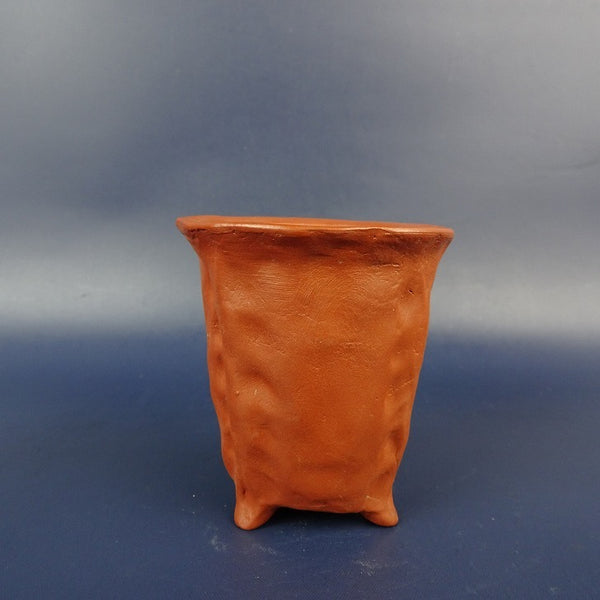 中古盆栽鉢 福専 小鉢 高さ 約 6.4cm 丸鉢 外縁 泥鉢  中古鉢 e1198414215