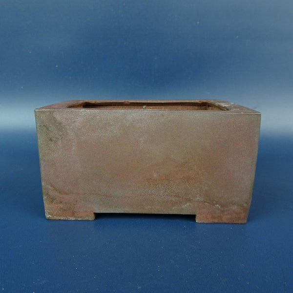 中古 盆栽鉢 青風 小鉢 長辺 約9.8cm 長方鉢 泥鉢  中古鉢 t1198403844