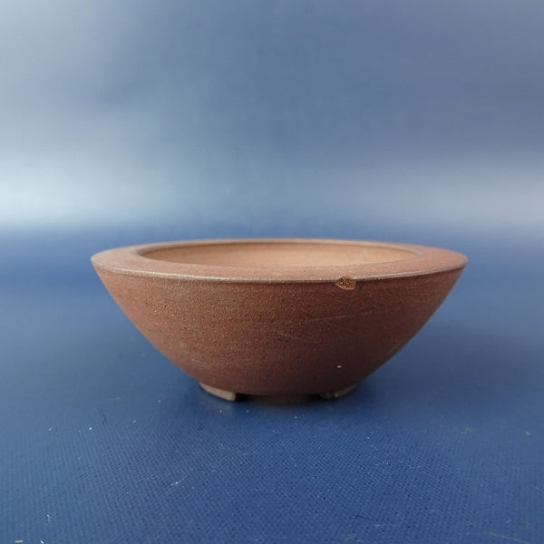 中古 盆栽鉢 青風 小鉢 長辺 約5.8cm 丸鉢 泥鉢  中古鉢 e1198415505