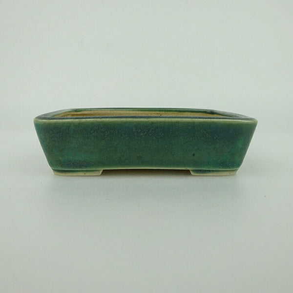 中古盆栽鉢 青香 小鉢 長辺 約9.5cm 長方鉢 釉薬  中古鉢 q1198411680