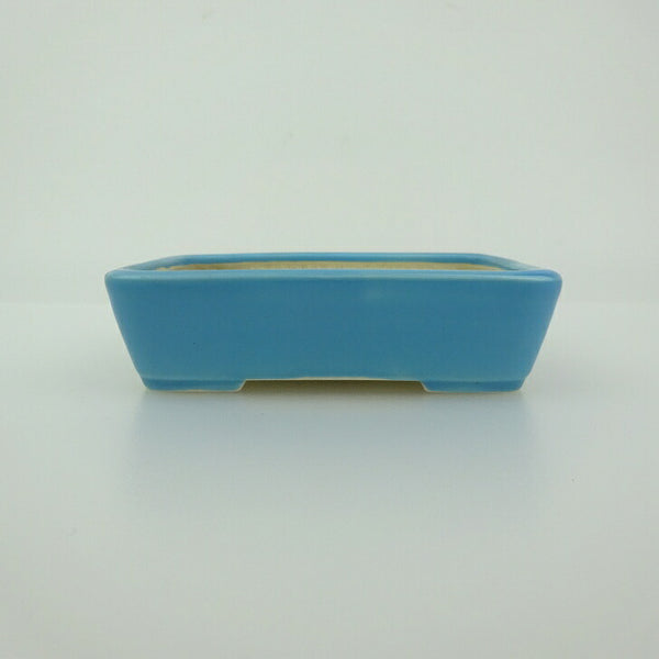 中古盆栽鉢 青香 小鉢 長辺 約9.3cm 長方鉢 釉薬  中古鉢 n1198413510