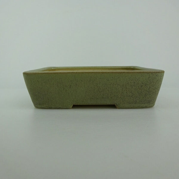 中古盆栽鉢 青香 小型 長辺 約 14.5cm 長方鉢 釉薬  中古鉢 j1198416714
