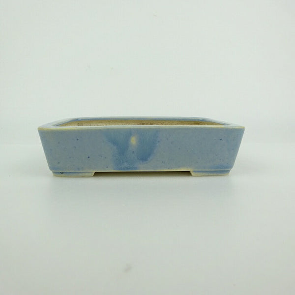 中古盆栽鉢 青香 小型 長辺 約 12.1cm 長方鉢 釉薬  中古鉢 l1198409721