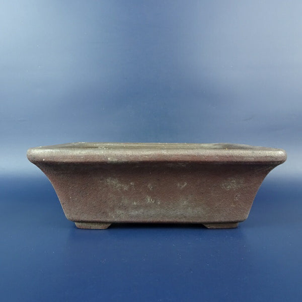 中古盆栽鉢 壱光堂 小型 長辺 約18.5cm 長方鉢 外縁 泥鉢  中古鉢 x1198415611