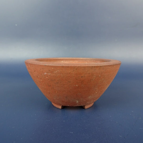 中古 盆栽鉢 青風 小鉢 長辺 約7cm 丸鉢 泥鉢  中古鉢 l1198408638