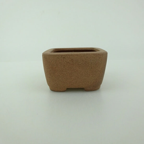 中古盆栽鉢 青香 豆鉢 長辺 約4.4cm 正方鉢 泥物  中古鉢 s1198415862