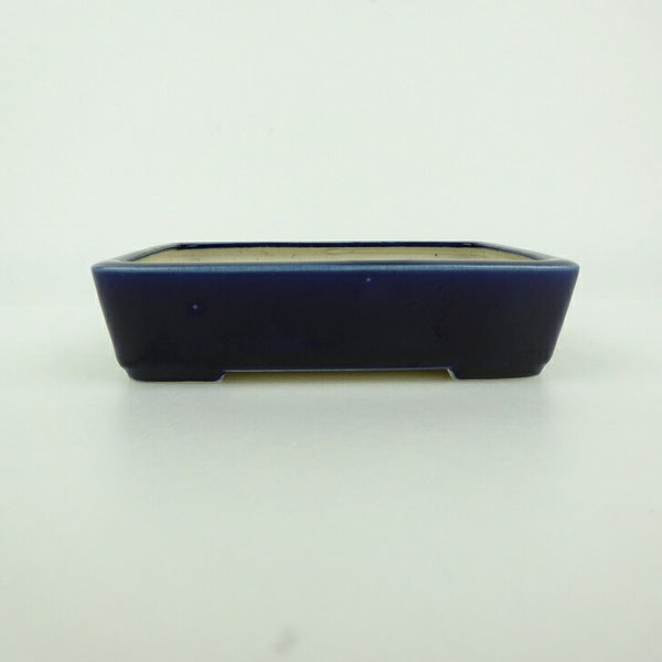 中古 盆栽鉢 青香 小型 長辺 約 12cm 長方鉢 釉薬  中古鉢 1198401143