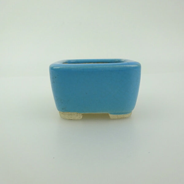 中古盆栽鉢 青香 豆鉢 長辺 約4.5cm 正方鉢 釉薬  中古鉢 s1198417513