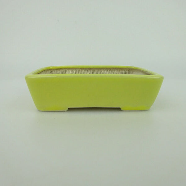 中古盆栽鉢 青香 小鉢 長辺 約9.5cm 長方鉢 釉薬  中古鉢 j1198415372