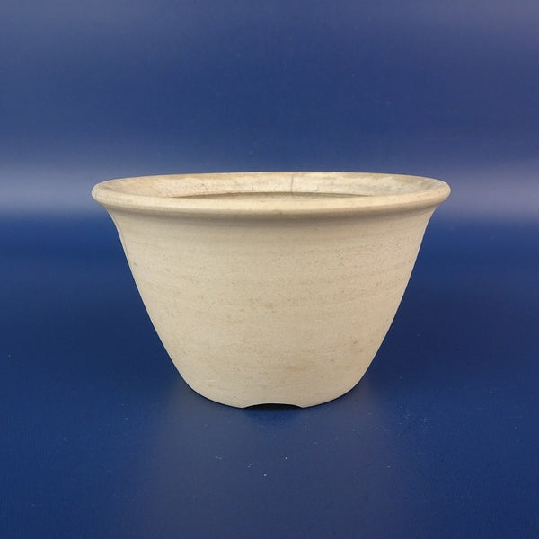 中古 盆栽鉢 青風 小鉢 長辺 約8cm 丸鉢 外縁 泥鉢  中古鉢 l1198414306