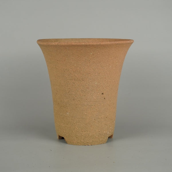 中古 鉢 植木鉢 ラン鉢 小型 高さ 約 17.8cm 丸鉢 泥物 蘭鉢  中古鉢 r1198404482