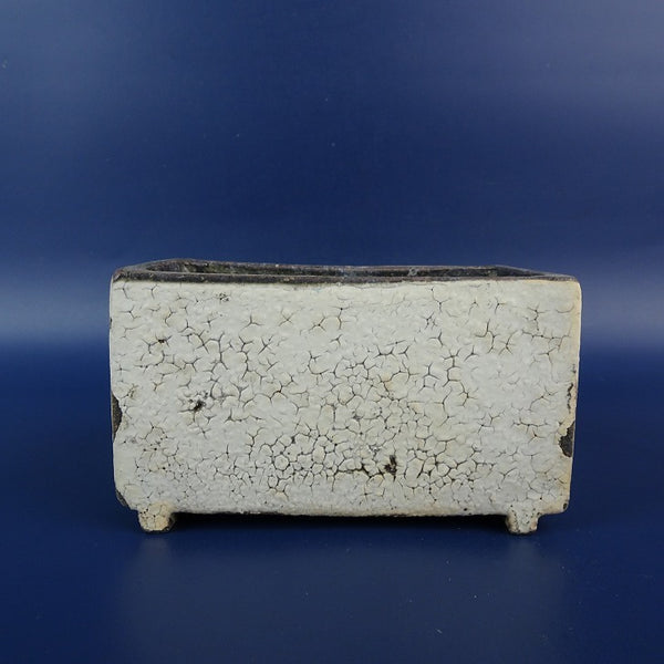 中古盆栽鉢 文五郎 小型 長辺 約10.3cm 長方鉢 釉薬  中古鉢 q1198413920