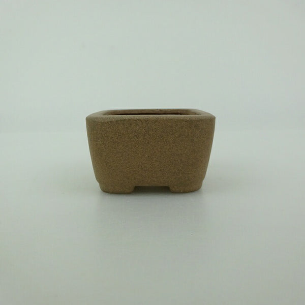 中古盆栽鉢 青香 豆鉢 長辺 約4.4cm 正方鉢 泥物  中古鉢 o1198423435