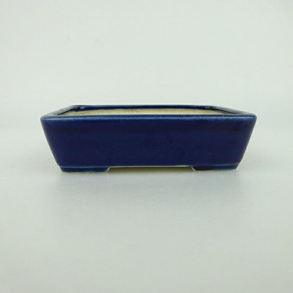 中古盆栽鉢 青香 小鉢 長辺 約9.5cm 長方鉢 釉薬  中古鉢 w1198414559