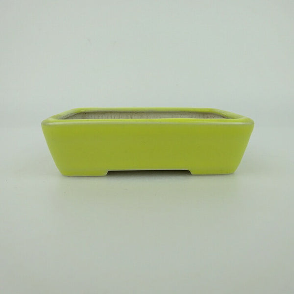 中古盆栽鉢 青香 小鉢 長辺 約9.3cm 長方鉢 釉薬  中古鉢 s1198419651