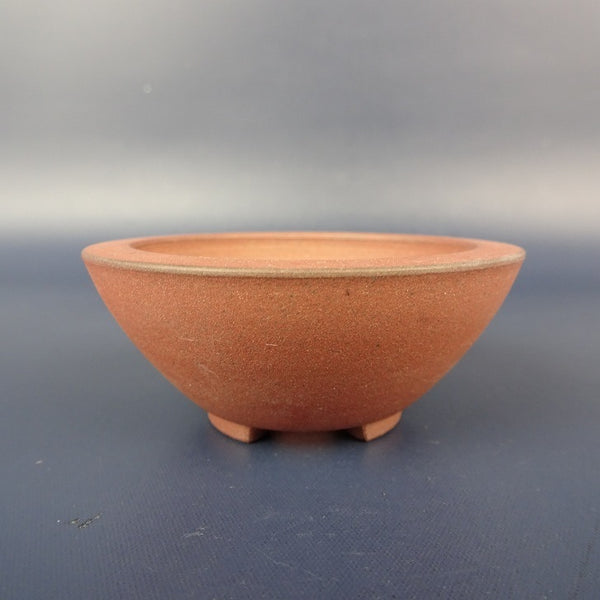 中古 盆栽鉢 青風 小鉢 長辺 約6.5cm 丸鉢 泥鉢  中古鉢 s1198413332