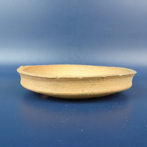 中古 盆栽鉢 青風 小型 長辺 約10.5cm 丸鉢 泥鉢 中古鉢 m1198401386