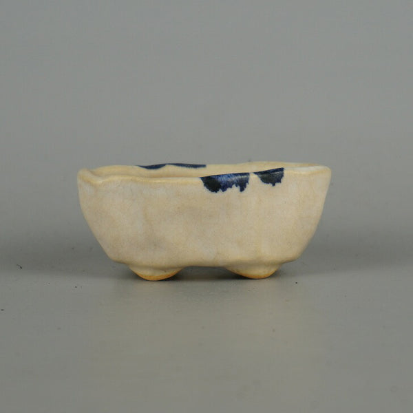 中古 盆栽鉢 光山 小鉢 長辺 約 5.8cm 木瓜鉢 釉薬  中古鉢 j1198415021