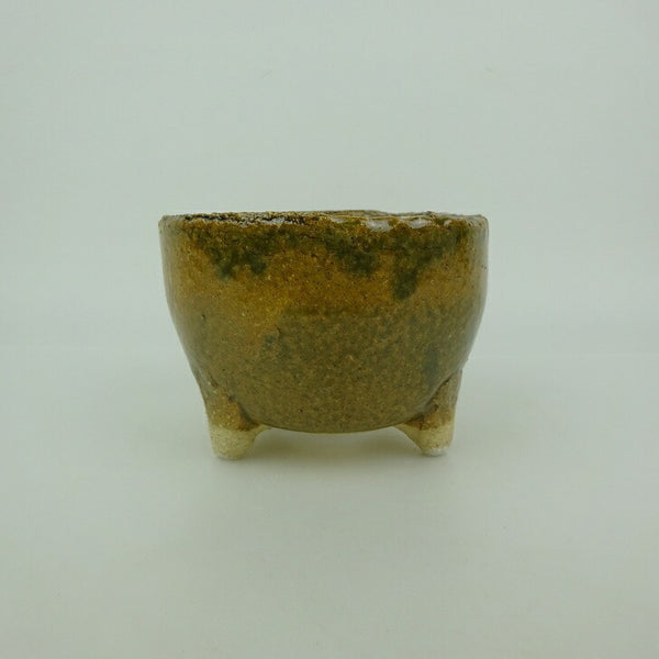 盆栽鉢 信楽焼 小型 長辺 約10.8cm 丸鉢 信楽 楽風 鉢 釉薬 観賞用  新品 e1199270930