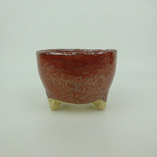 盆栽鉢 信楽焼 小型 長辺 約10.8cm 丸鉢 信楽 楽風 鉢 釉薬 観賞用  新品 o1199287604