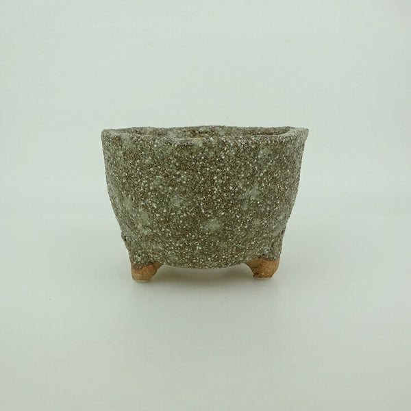 盆栽鉢 信楽焼 小型 長辺 約11cm 丸鉢 信楽 楽風 鉢 釉薬 観賞用  新品 x1199267840