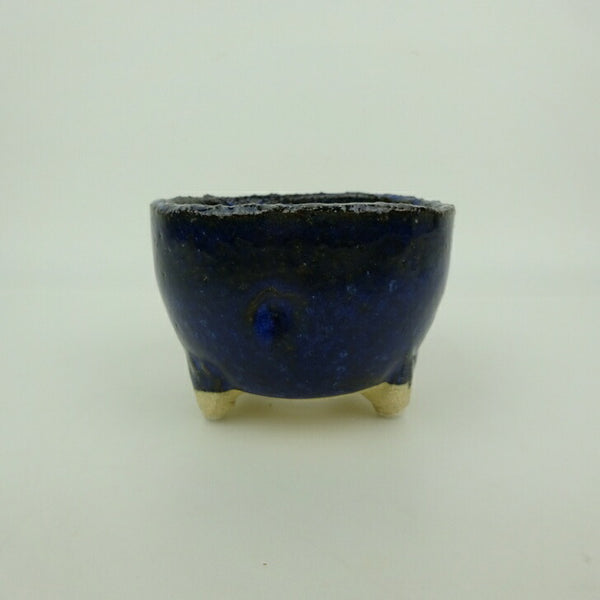 盆栽鉢 信楽焼 小型 長辺 約10.8cm 丸鉢 信楽 楽風 鉢 釉薬 観賞用  新品 o1199287904