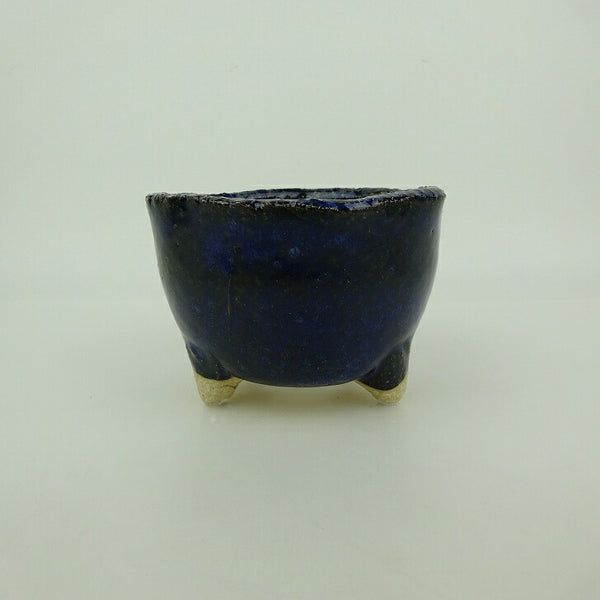 盆栽鉢 信楽焼 小型 長辺 約11cm 丸鉢 信楽 楽風 鉢 釉薬 観賞用  新品 k1199269858