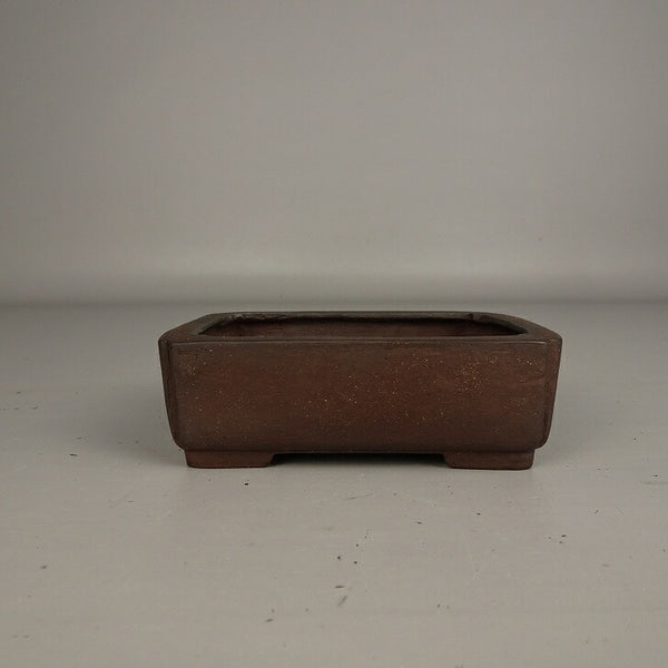 中古盆栽鉢 落款あり 小型 長辺 約 10.5m 長方鉢 隅入 泥鉢  中古鉢 h1199293810