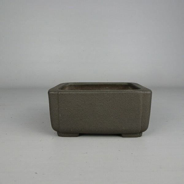 中古盆栽鉢 常滑 山秋 小型 長辺 約 11.1cm 長方鉢 隅入 泥物  中古鉢 c1199279107