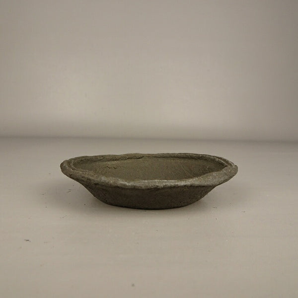 中古盆栽鉢 常滑 竜岳 小鉢 長辺 約 8.2cm 丸鉢 泥鉢  中古鉢 t1199280151