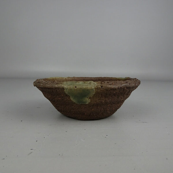 中古盆栽鉢 常滑 竜岳 小型 長辺 約10cm 丸鉢 泥鉢  中古鉢 h1199294816