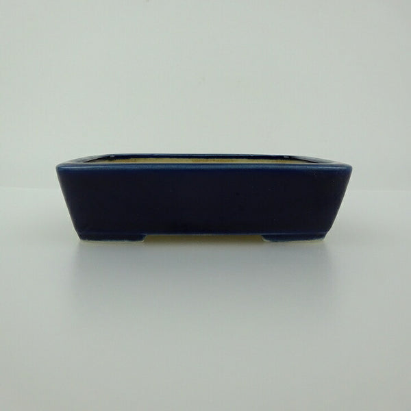 中古 盆栽鉢 青香 小鉢 長辺 約9.2cm 長方鉢 釉薬  中古鉢 o1199288193
